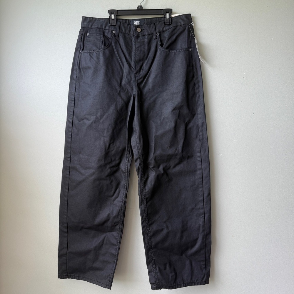 BDG Urban Outfitters Jeans 31 Bella Baggy Black‎ Faux Leather - Picture 2 of 5